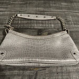 Nine West Metallic Croc-Embossed Shoulder Bag